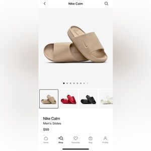 Nike Calm Slide color Khaki size 12 in men’s worn once comes with box and tag :)